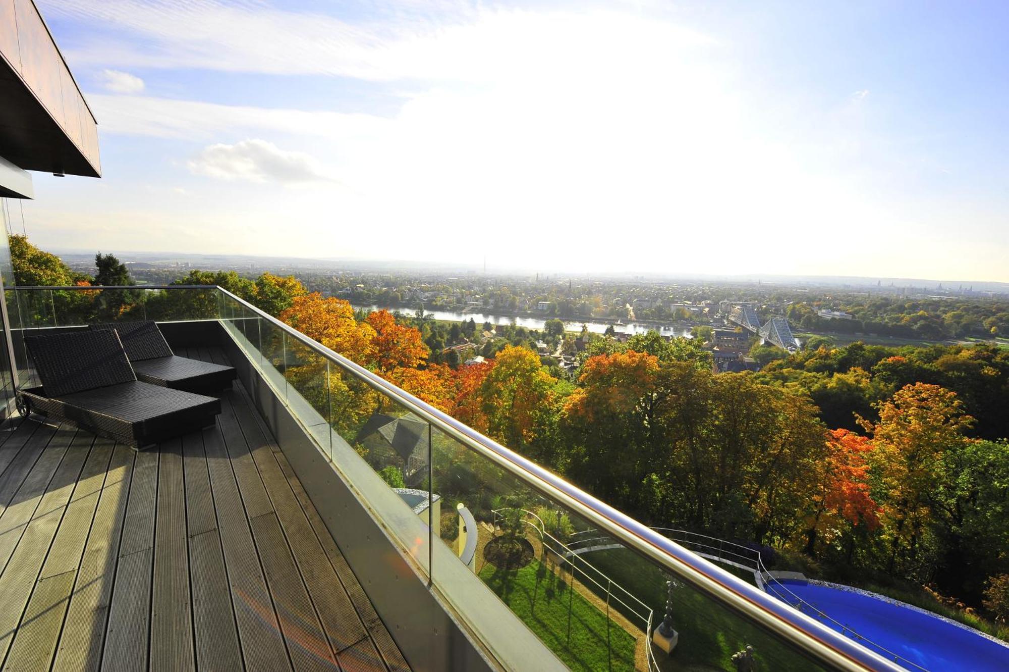 Villa Via Lapis - Panoramablick Ueber Dresden - Garten - Pool - Sauna - Luxus 客房 照片